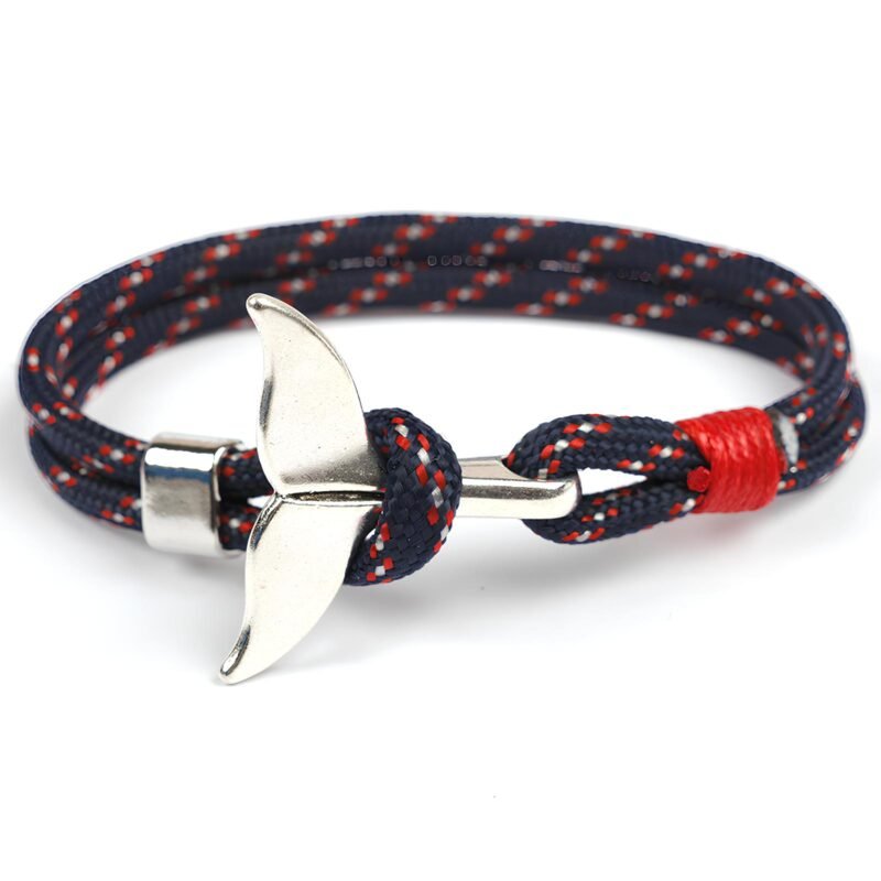 Bracelet baleine - Bleu marine/Rouge/Blanc