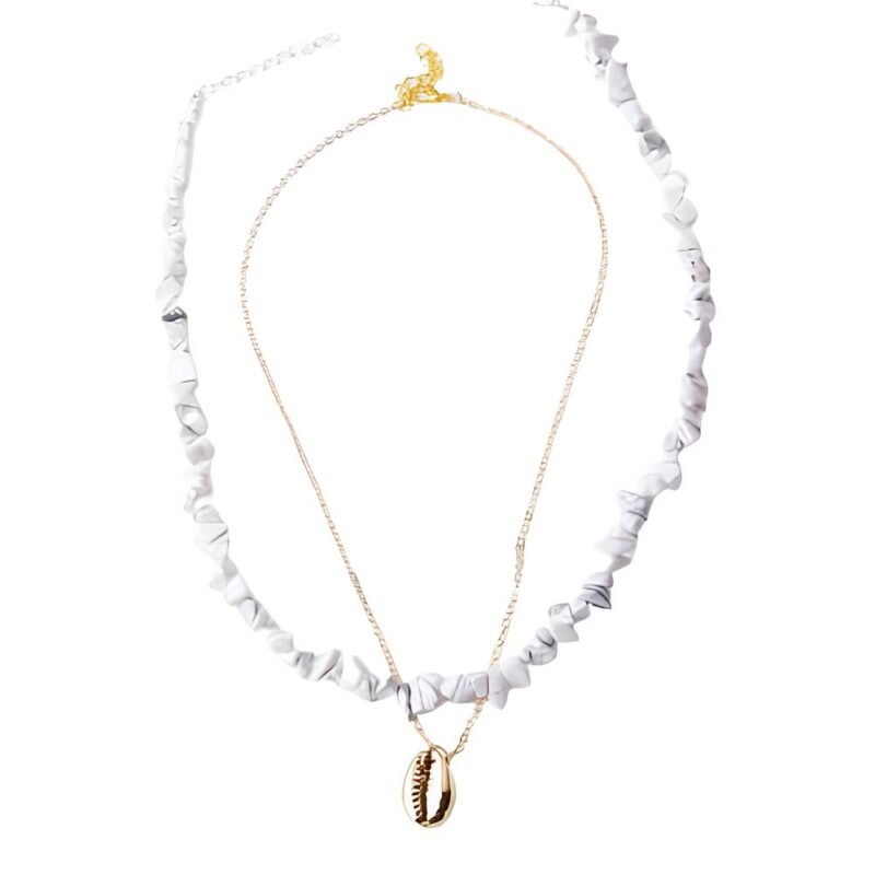 collier surfeuse howlite