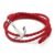 Bracelet Ancre Cuir - Rouge