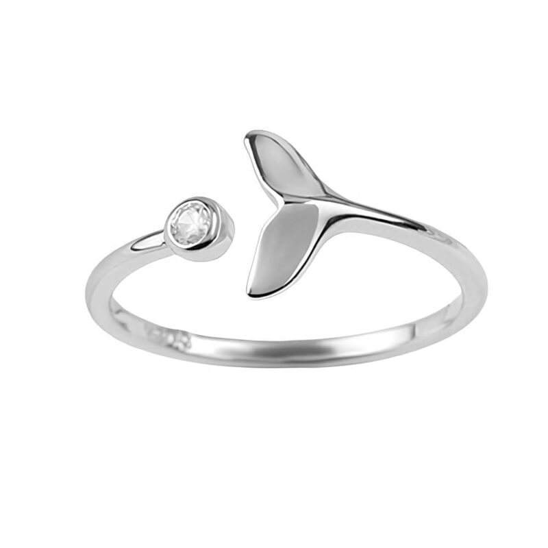 Bague baleine argent  Whale Tail