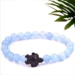 Bracelet Tortue de Mer perles - Bleu