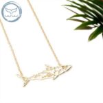 Pendentif Requin Geometric shark - Or