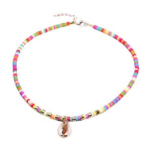 Collier coquillage multicolore