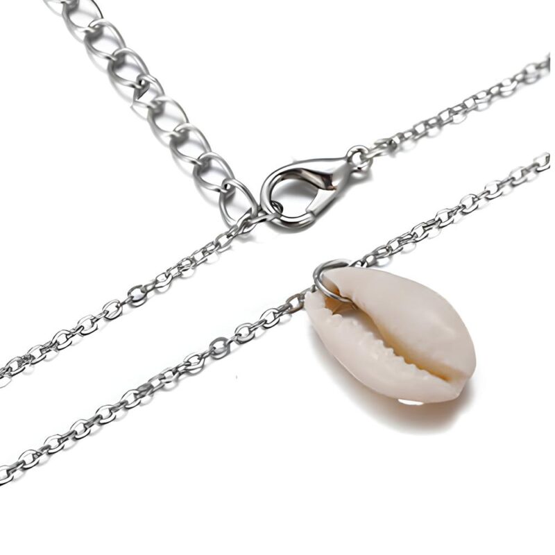 Collier avec pendentif coquillage - Silver Chain