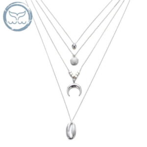 collier coquillage argent