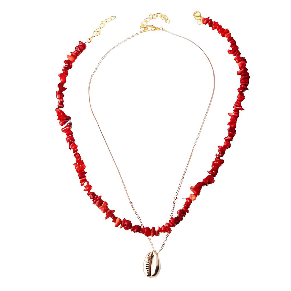 collier surfeuse rouge