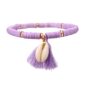 Bracelet Coquillage Heishi Violet