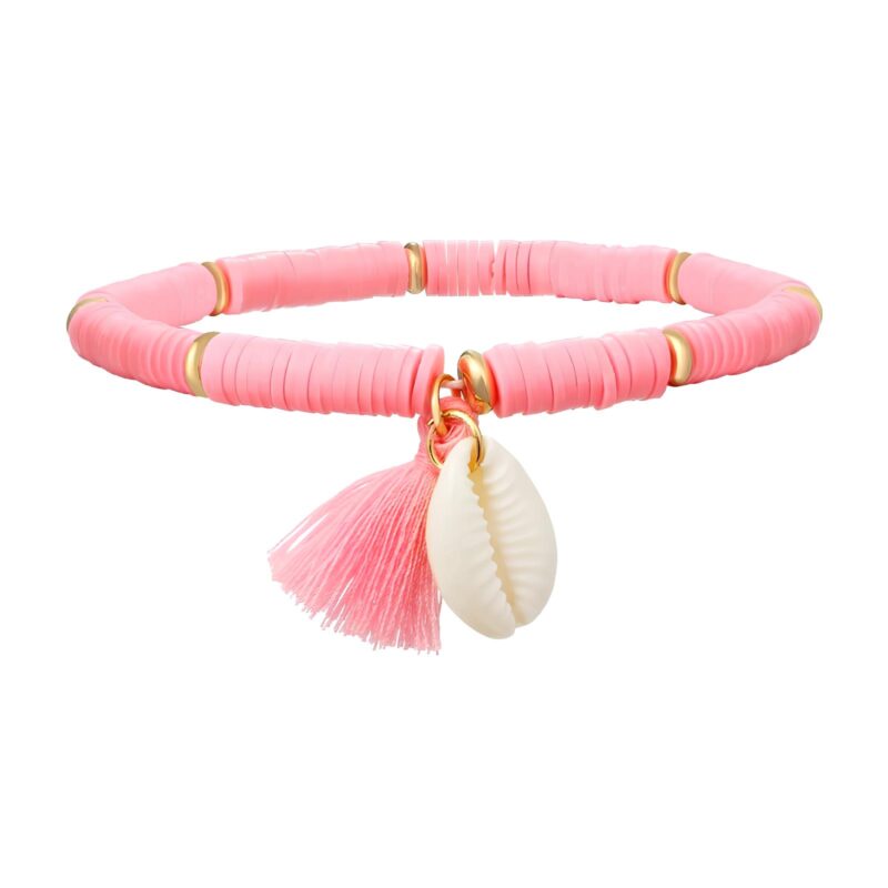 Bracelet Coquillage Heishi - Rose