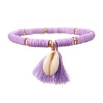 Bracelet Coquillage Heishi - Violet