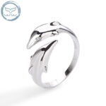 Bague duo de dauphins