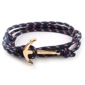 Bracelet Ancre Bleu - Or, Style 1