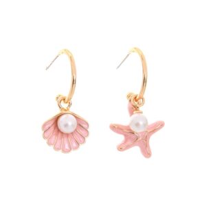 Boucles d'oreilles coquillage et perle