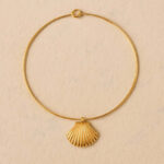 Collier Coquillage Trésor Doré