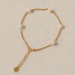 Bracelet Perles et Or 14k Entrelacé – Écume de Nacre