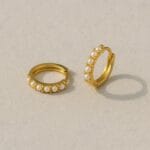 Boucles d’oreilles perles plaqué or – Océane