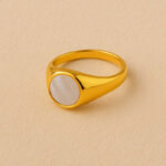Bague Nacre et Or Élégante – Océane
